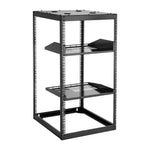 VEVOR 20U Open Frame Network Rack, 585 mm Depth, Wall Mounted or Floor Standing Server Rack, Heavy Duty 4 Post, with Vented Shelves & Mounting Hardware, Holds All Your Networking IT Equipment AV Gear