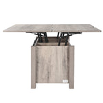 VEVOR 1000 mm Farmhouse Lift Top Coffee Table, Rustic Center Table with Barn Door and Hidden Storage Compartment, Modern Rectangle Lifting Tabletop for Living Room, Office, Home, Easy Assembly, Oak