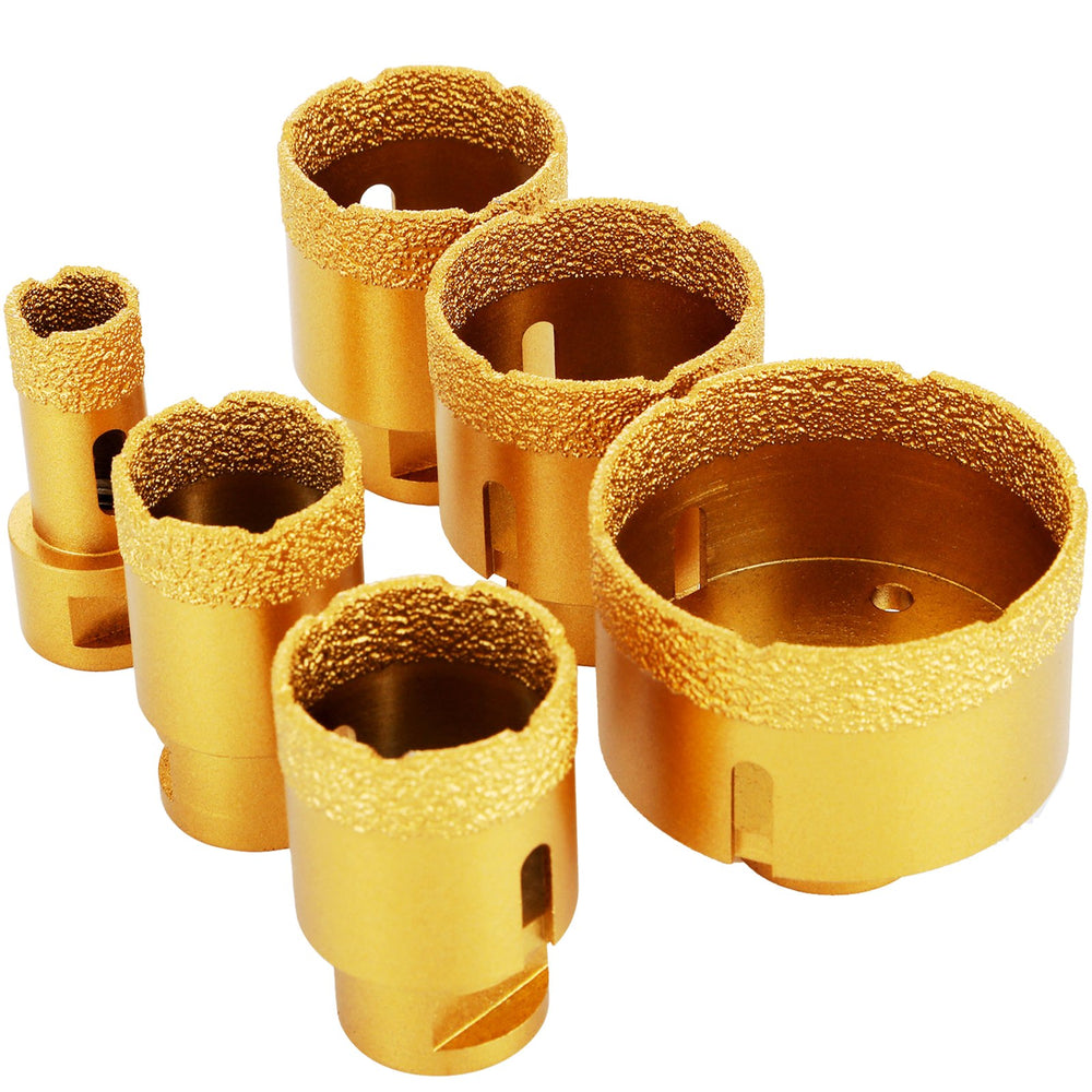 VEVOR Diamond Holesaw Set 6 PCS Diamond Drill Bits Set with 20mm-68mm Diamond Drill Bits for Ceramic Tile Marble