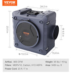 VEVOR Air Purifier with 3 Stage Stackable Negative Air Machine with 800 CFM