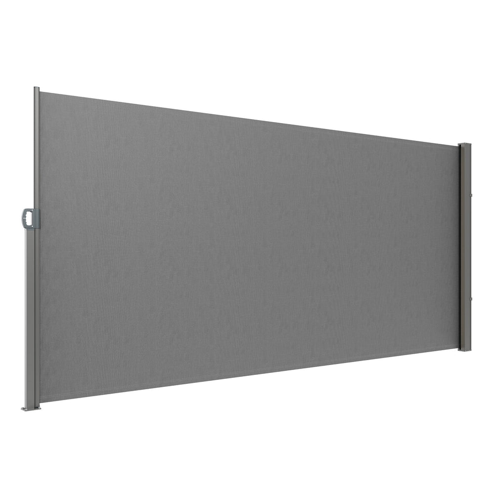 VEVOR Retractable Side Awning, 71''x 138'' Outdoor Privacy Screen, 180g Polyester Water-proof Retractable Patio Screen, UV 30+ Room Divider Wind Screen for Patio, Backyard, Balcony, Gray