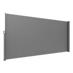 VEVOR Retractable Side Awning, 71''x 138'' Outdoor Privacy Screen, 180g Polyester Water-proof Retractable Patio Screen, UV 30+ Room Divider Wind Screen for Patio, Backyard, Balcony, Gray