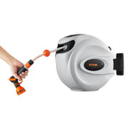 VEVOR Retractable Hose Reel Water Hose Reel 20m x 1.3cm 180° Swivel Wall-Mounted