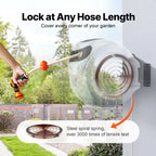 VEVOR Retractable Garden Hose Reel, 1/2" x 131.23 ft Wall Mounted Hose Reel, Heavy Duty Garden Hose Reel with 9 Patterns Nozzle, Any Length Lock, Auto-Rewind Slow Return System and 180°Swivel Bracket