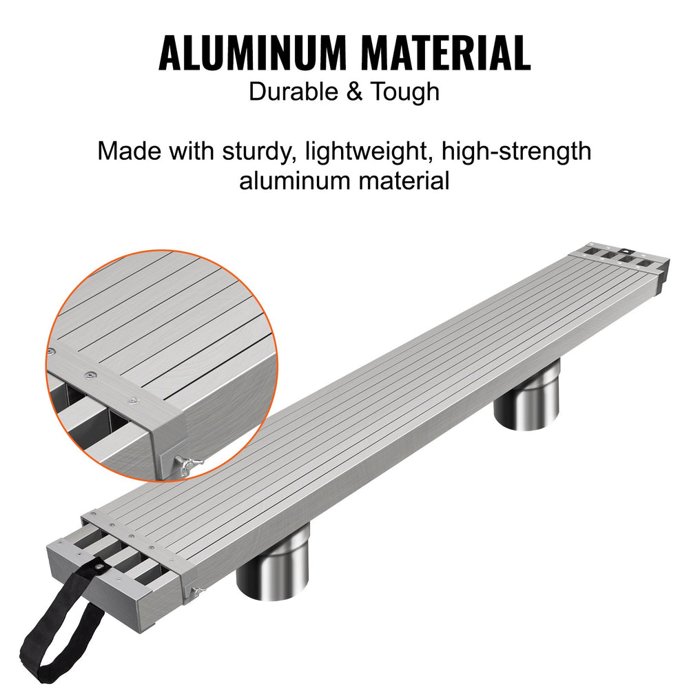 VEVOR Aluminum Work Plank Telescoping 9-15 ft/2.7-4.6 m 500 lb/226.8 kg Capacity Scaffold Plank