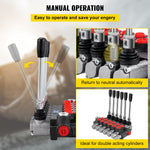 VEVOR Hydraulic Directional Control Valve, 6 Spool Hydraulic Spool Valve, 11 GPM Hydraulic Loader Valve, 3600 PSI Directional Control Valve, Hydraulic Valves And Controls For Tractors Loaders Tanks