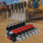 VEVOR Hydraulic Directional Control Valve, 6 Spool Hydraulic Spool Valve, 11 GPM Hydraulic Loader Valve, 3600 PSI Directional Control Valve, Hydraulic Valves And Controls For Tractors Loaders Tanks