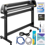 VEVOR Vinyl Cutter Machine, 53" Vinyl Plotter, LCD Display Plotter Cutter, Three Adjustable  Pinch Rollers Sign Cutting Plotter, Vinyl Cutter with SignCut and SignMaster Software for Design and Cut