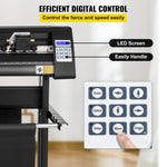 VEVOR Vinyl Cutter, 1350mm Vinyl Plotter, LED Screen Plotter Cutter, Semi-Automatical Built-in Optical Eye, Compatible with SignCut Software for Mac and Windows System with Stand