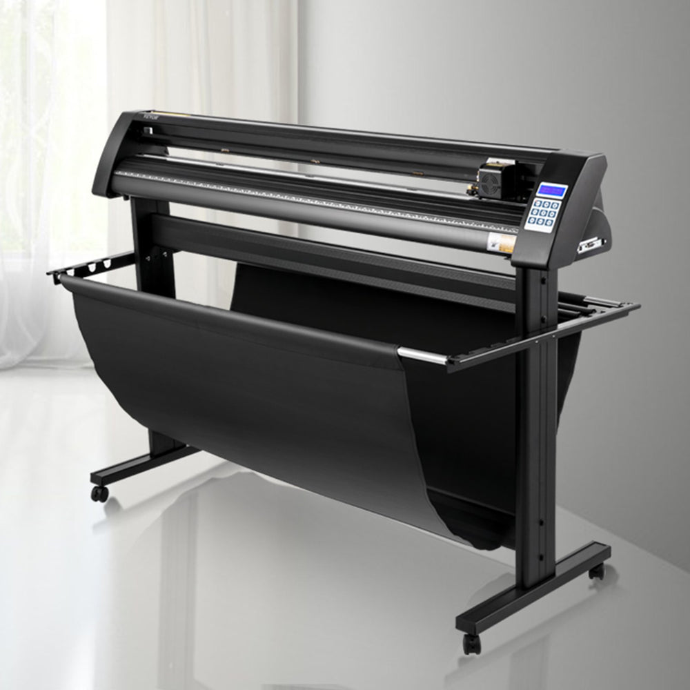 VEVOR Vinyl Cutter, 1350mm Vinyl Plotter, LED Screen Plotter Cutter, Semi-Automatical Built-in Optical Eye, Compatible with SignCut Software for Mac and Windows System with Stand