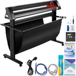 VEVOR Vinyl Cutter, 1350mm Vinyl Plotter, LED Screen Plotter Cutter, Semi-Automatical Built-in Optical Eye, Compatible with SignCut Software for Mac and Windows System with Stand