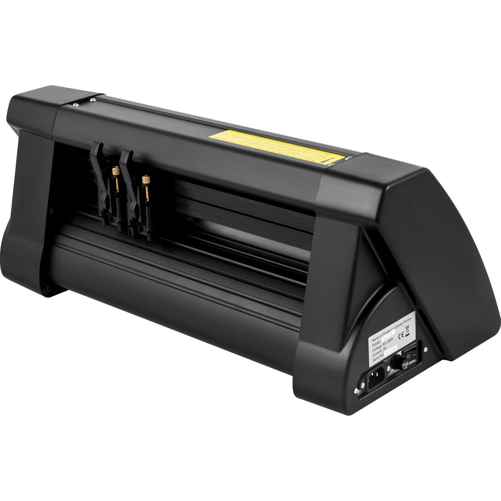 VEVOR Vinyl Cutter, 375mm Vinyl Plotter, LED Screen Plotter Cutter, Semi-Automatical Built-in Optical Eye, Compatible with SignCut Software for Mac and Windows System Desktop Design