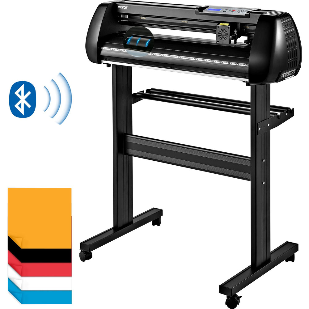VEVOR Vinyl Cutter Machine, 34inch Cutting Plotter, Offline Cutting Machine Kit Mobile Bluetooth, Precise Roller Shaft High Accuracy Adjustable Speed & Force, DIY SignMaster Software Blade for Windows