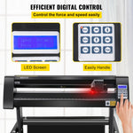 VEVOR Vinyl Cutter, 870mm Vinyl Plotter, LED Screen Plotter Cutter, Semi-Automatical Built-in Optical Eye for Accurate Guiding, Compatible with SignMaster Software for Windows System with Stand