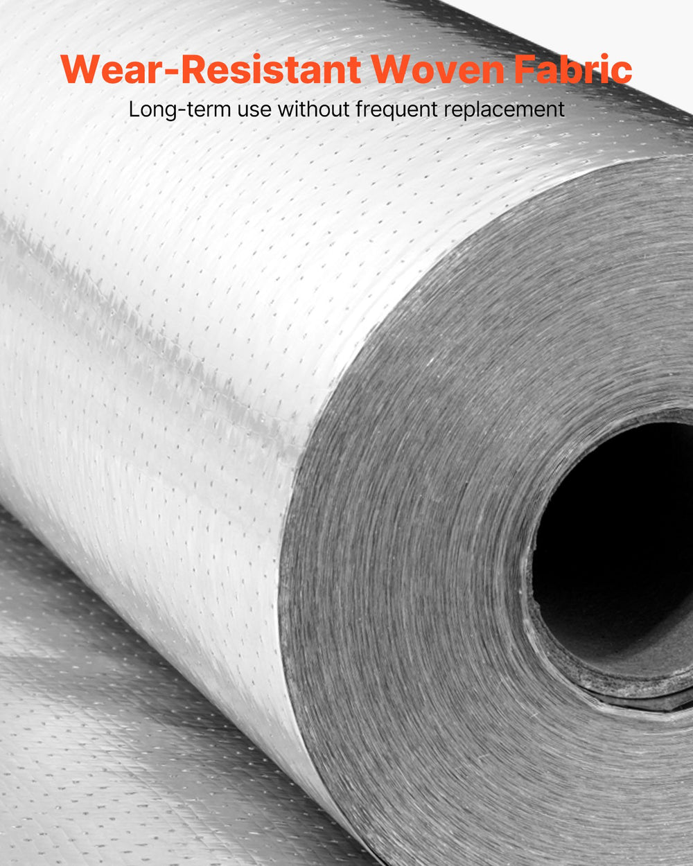 VEVOR Double Reflective Insulation Roll, Perforated Woven Fabric Radiant Barrier, 0.15mm 38.1 m x 1.22 m, Double-Sided Aluminum Foil Heat Reflective Shield, Thermal Insulation Roll for Window RV Roof