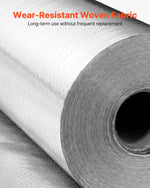 VEVOR Double Reflective Insulation Roll, Perforated Woven Fabric Radiant Barrier, 0.15mm 38.1 m x 1.22 m, Double-Sided Aluminum Foil Heat Reflective Shield, Thermal Insulation Roll for Window RV Roof