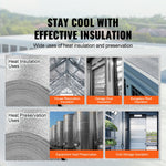 VEVOR Double Reflective Insulation Roll, Foam Core Radiant Barrier, 3.2 mm 48 in x 50 ft, Double-Sided Aluminum Foil EPE Foam Heat Reflective Shield, Thermal Insulation Roll for Window RV Roof