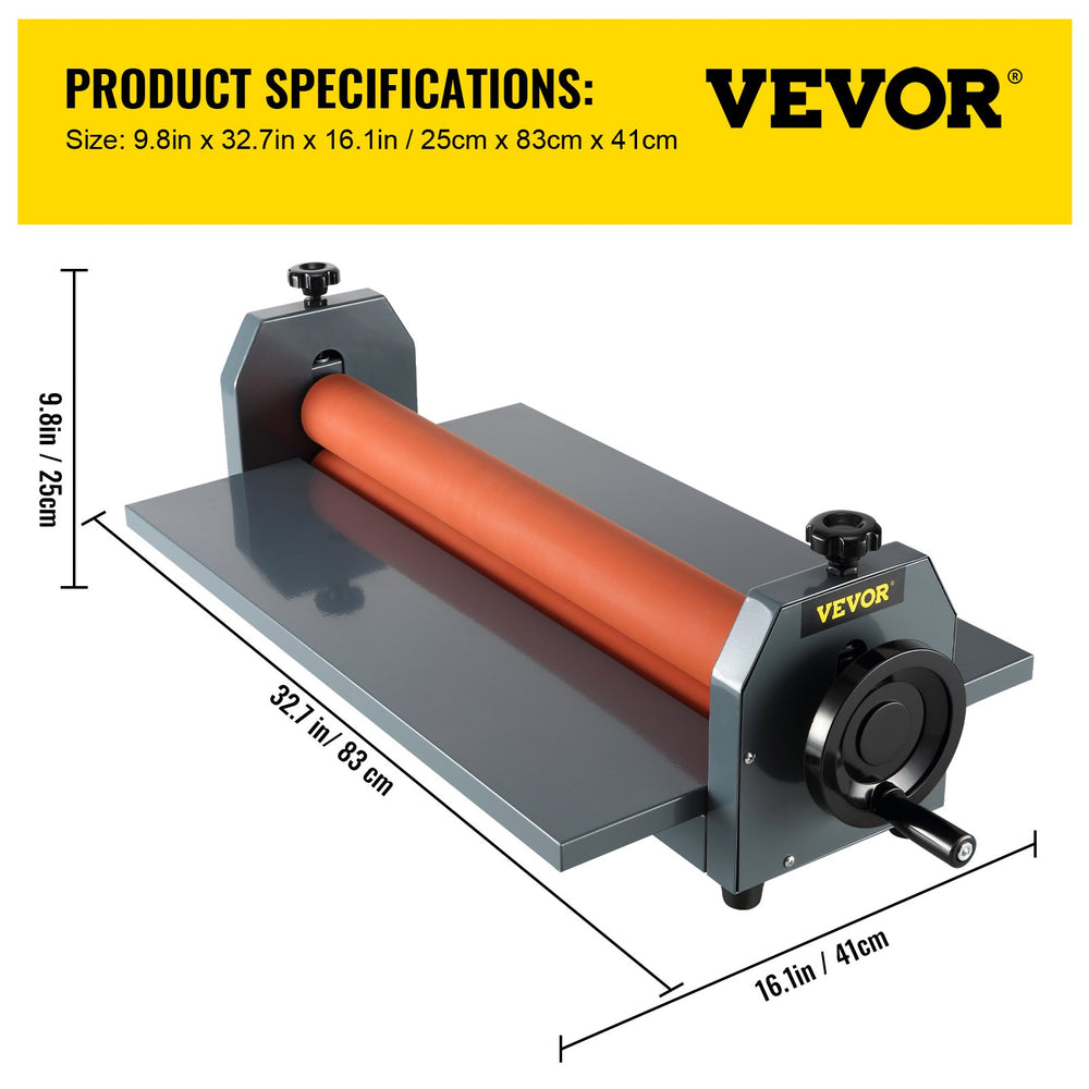 VEVOR 25.5" 650MM Manual Cold Roll Laminator Vinyl Photo Film Mounting Laminating Machine Cold Roll Laminating Machine