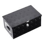VEVOR Heavy Duty Aluminum Truck Bed Tool Box, Stripes Plated Tool Box with Side Handle and Lock Keys, Storage Toolbox Chest Organizer for Trailer, Pickup, RV, 20"x12"x9.5"(508x304.8x241.3mm), Black
