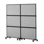 VEVOR Office Divider, 2 Panel Office Partition, Freestanding Office Divider Wall Partition & Privacy Divider Reduce Noise and Room Separation, Light Grey