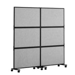 VEVOR Office Divider, 2 Panel Office Partition, Freestanding Office Divider Wall Partition & Privacy Divider Reduce Noise and Room Separation, Light Grey