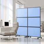VEVOR Office Divider, 2 Panel Office Partition, Freestanding Office Divider Wall Partition & Privacy Divider Reduce Noise and Room Separation, Light Blue