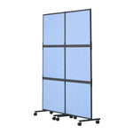 VEVOR Office Divider, 2 Panel Office Partition, Freestanding Office Divider Wall Partition & Privacy Divider Reduce Noise and Room Separation, Light Blue