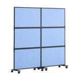 VEVOR Office Divider, 2 Panel Office Partition, Freestanding Office Divider Wall Partition & Privacy Divider Reduce Noise and Room Separation, Light Blue