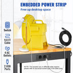 VEVOR Adjustable Height Workbench 121.9 cm L x 50.8 cm W Work Bench Table with Power Outlet