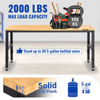 VEVOR Adjustable Height Workbench 121.9 cm L x 50.8 cm W Work Bench Table with Power Outlet