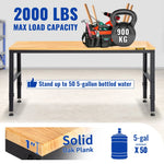 VEVOR Adjustable Height Workbench 121.9 cm L x 50.8 cm W Work Bench Table with Power Outlet