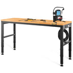 VEVOR Adjustable Height Workbench 121.9 cm L x 50.8 cm W Work Bench Table with Power Outlet
