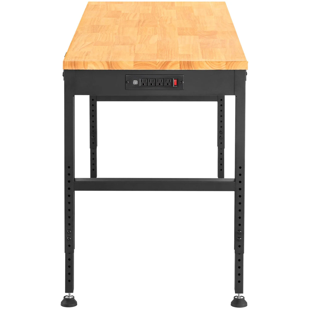 VEVOR Adjustable Height Workbench 121.9 cm L x 50.8 cm W Work Bench Table with Power Outlet