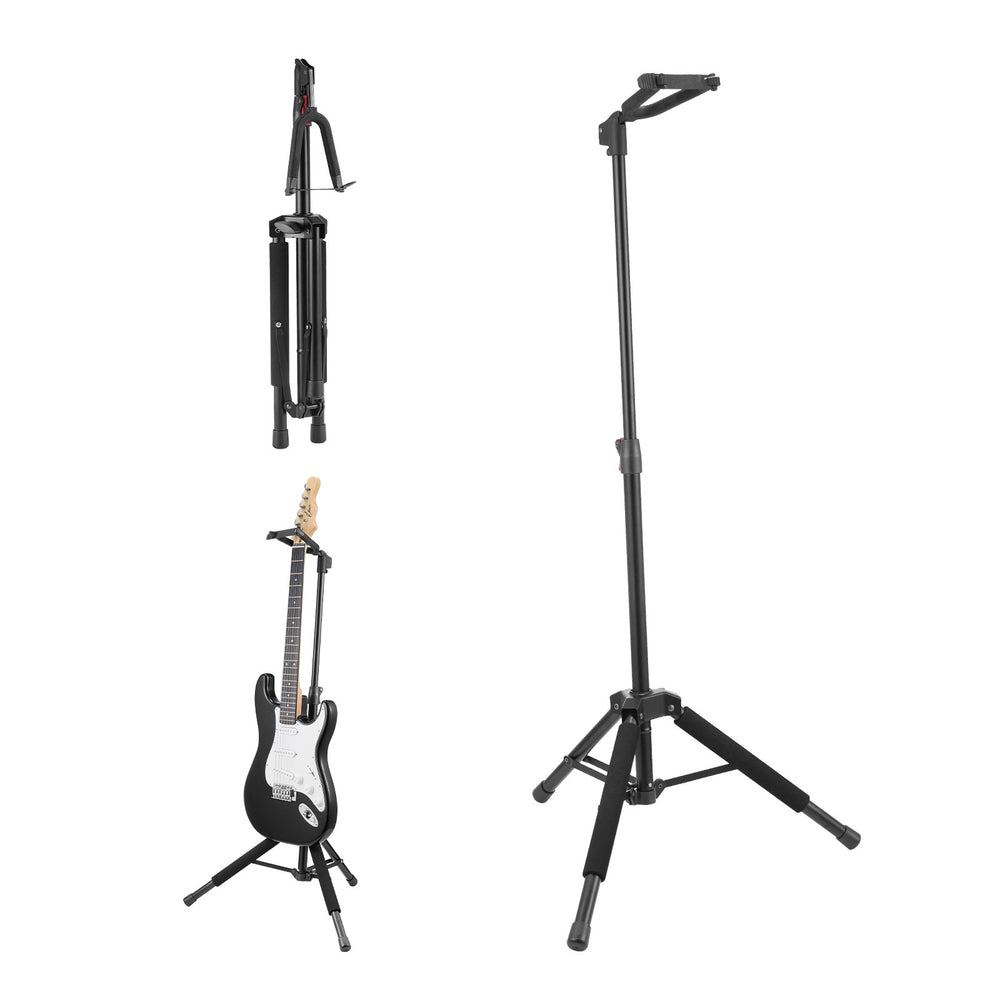 VEVOR Tripod Guitar Stand Floor-Standing Foldable 900-1200 mm (35.4-47.2 in) Adjustable Height