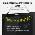 VEVOR LED Message Writing Board 40.6x30.5 cm Illuminated Erasable Lighted Chalkboard