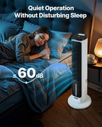 VEVOR Tower Fan, 23.3ft/s Velocity Quiet Floor Fan, 70° Oscillating Fans for Indoors with 9 Speeds, 4 Modes, 24H Timer, Portable Standing Bladeless Fan with Remote Control for Bedroom, Office, Home