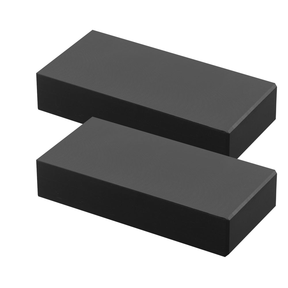 VEVOR 2 Pack Handrail Connectors, Flat Extension Stair Railing Accessories, POM Hand Rail Connector Fittings for Rectangular Cable Railing, Deck Cable Rail System Outdoor, Matte Black, HT-04