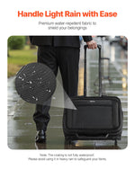 VEVOR Rolling Laptop Bag 15.6 Inch(39.6cm) Wheeled Computer Bag for Women & Men Black
