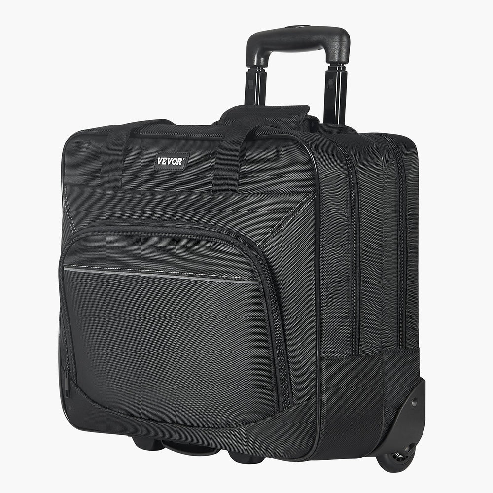 VEVOR Rolling Laptop Bag 15.6 Inch(39.6cm) Wheeled Computer Bag for Women & Men Black