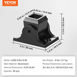 VEVOR Aluminum Alloy Baluster Shoes Square Balusters Baluster Wrought Spindles for Staircase Slant Shoes with Screw Holes for  1/2 Inch Staircase Balusters, Black (50 Pcs)(Screws Sold Separately)