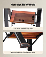 VEVOR 3 Step Ladder, Folding Step Stool with Wide Anti-Slip Pedal and Comfort Handgrip, Lightweight 150 kg Capacity Portable Aluminum Plant Support, Multi-Use for Adults, Home Repairing, Cleaning