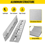 VEVOR 152.4 x 30.5 cm Aluminum Trailer Ramps 2721.6 kg Total Beavertail Hook End 1 Pair 2 Ramps