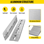 VEVOR 152.4 x 30.5 cm Aluminum Trailer Ramps 2721.6 kg Total Beavertail Hook End 1 Pair 2 Ramps