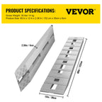 VEVOR 152.4 x 30.5 cm Aluminum Trailer Ramps 2721.6 kg Total Beavertail Hook End 1 Pair 2 Ramps