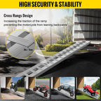 VEVOR 213.4 cm x 35.6 cm Aluminum Loading Ramps 2721.6 kg Car Trailer Truck Hook End 1 Pair