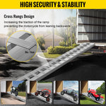 VEVOR 213.4 cm x 35.6 cm Aluminum Loading Ramps 2721.6 kg Car Trailer Truck Hook End 1 Pair