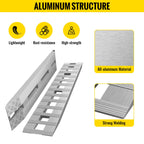 VEVOR 213.4 cm x 35.6 cm Aluminum Loading Ramps 2721.6 kg Car Trailer Truck Hook End 1 Pair