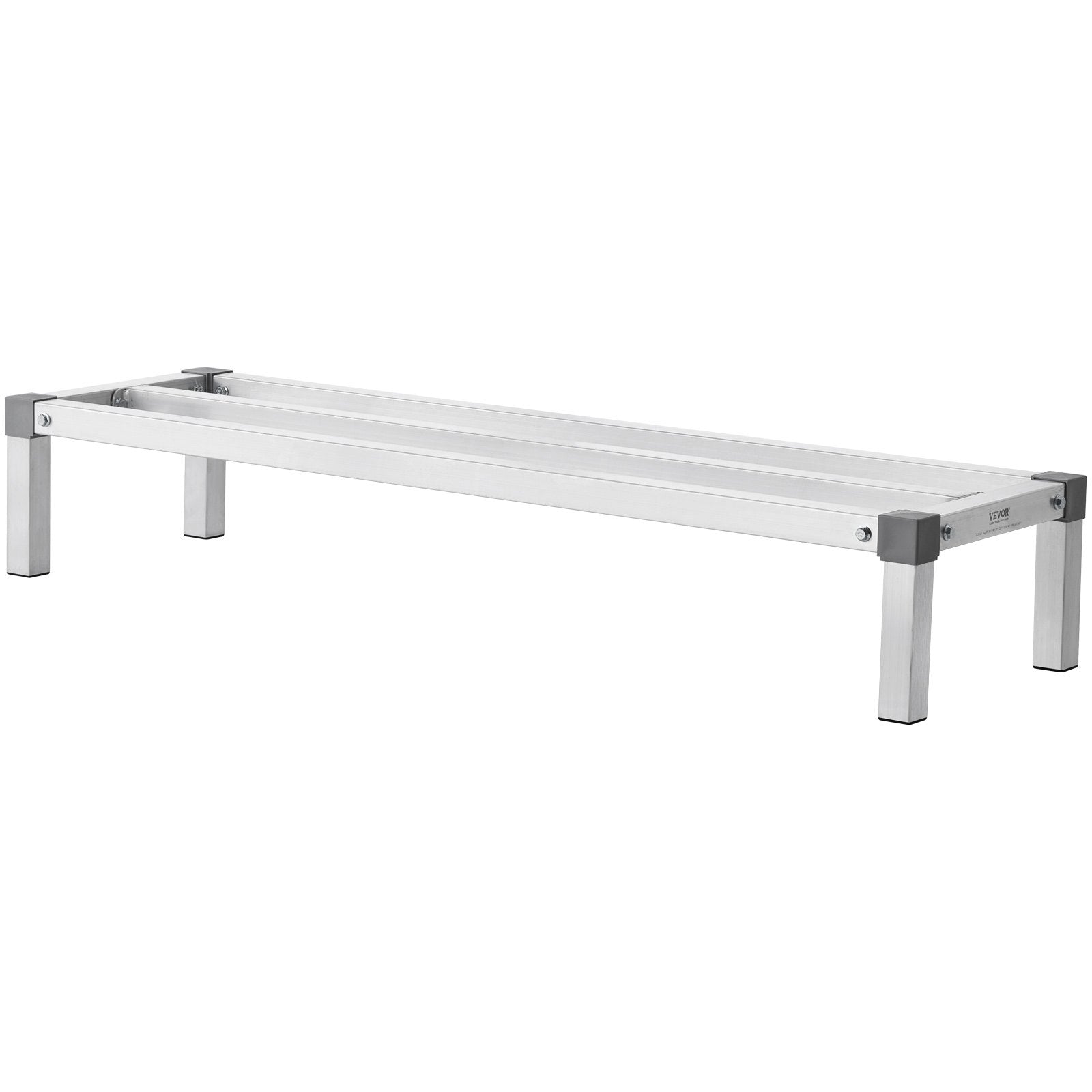 VEVOR Aluminum Dunnage Rack, 48” x 14” Commercial Food Floor Rack, 8” Off the Floor, 1000 lbs Capacity All-Welded Aluminum Storage Rack, for Storage in Restaurants, Kitchens, Garages and Vehicles