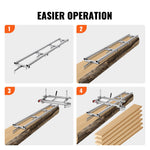 VEVOR Rail Mill Guide System 2.74 m Chainsaw Milling Rail Guide 4 Crossbar Kits