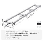 VEVOR Rail Mill Guide System 2.74 m Chainsaw Milling Rail Guide 4 Crossbar Kits